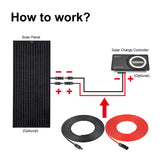 10 Gauge Extension Cable to Connect Solar Panel to Charge Controller | Pair of 10AWG Red and Black Extension Wires for Solar Panel to Charge Controller | Choose Cable Length: 10ft, 20ft, 30ft