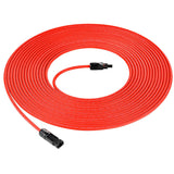 10 Gauge Solar Panel Extension Cable with Male and Female Solar Connector Ends | Pair of 10AWG Red and Black Extension Wire with Connectors on Both Ends | Choose Cable Length: 10ft, 15ft, 20ft, 30ft, 50ft, 75ft, 100ft