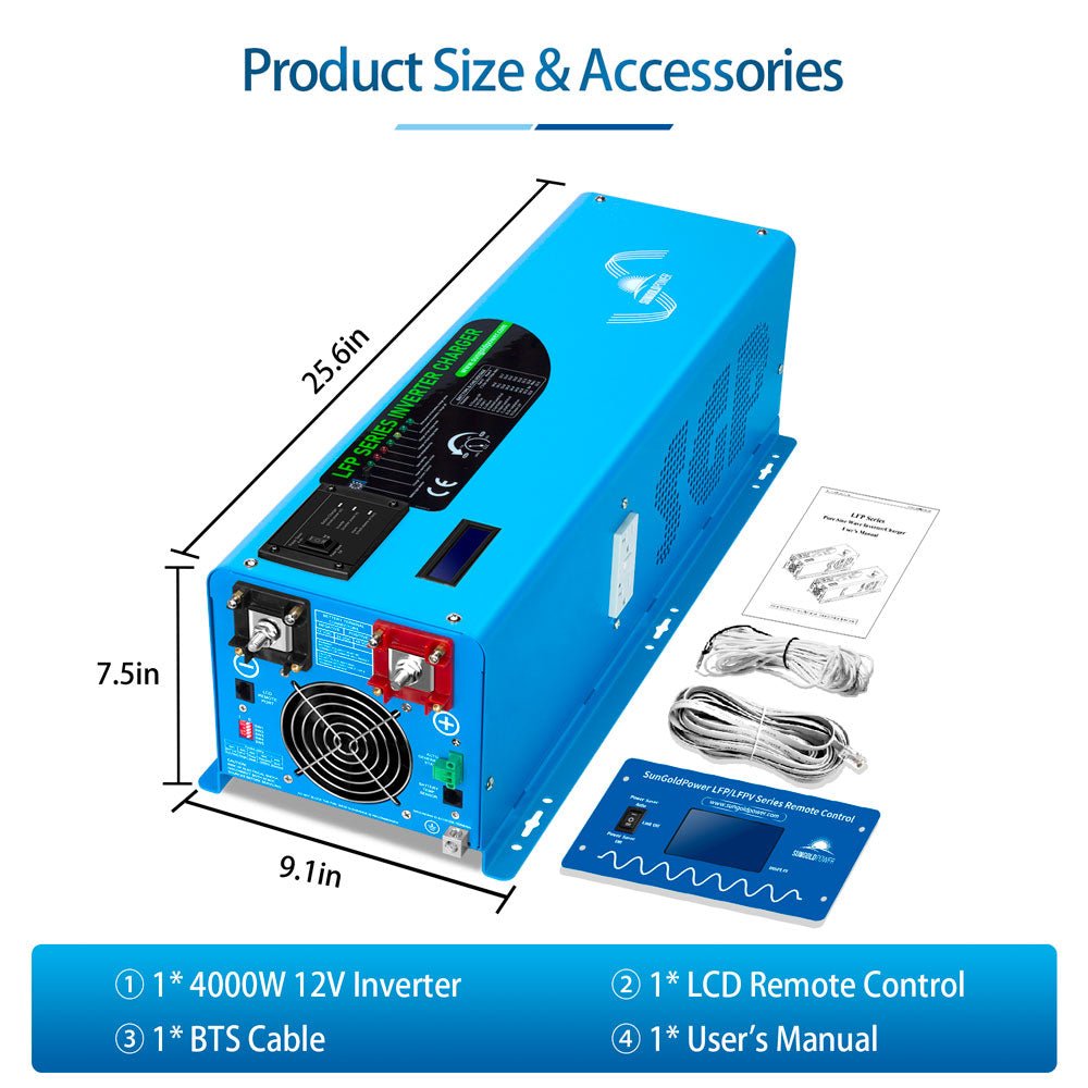 3000W DC 12V Pure Sine Wave Inverter With Charger