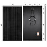 MEGA 100 | 100 Watt Solar Panel | Premier 12V Off-Grid Solar Panel for Vans, Campers, Boats | 25-Year Output Warranty | UL Certified
