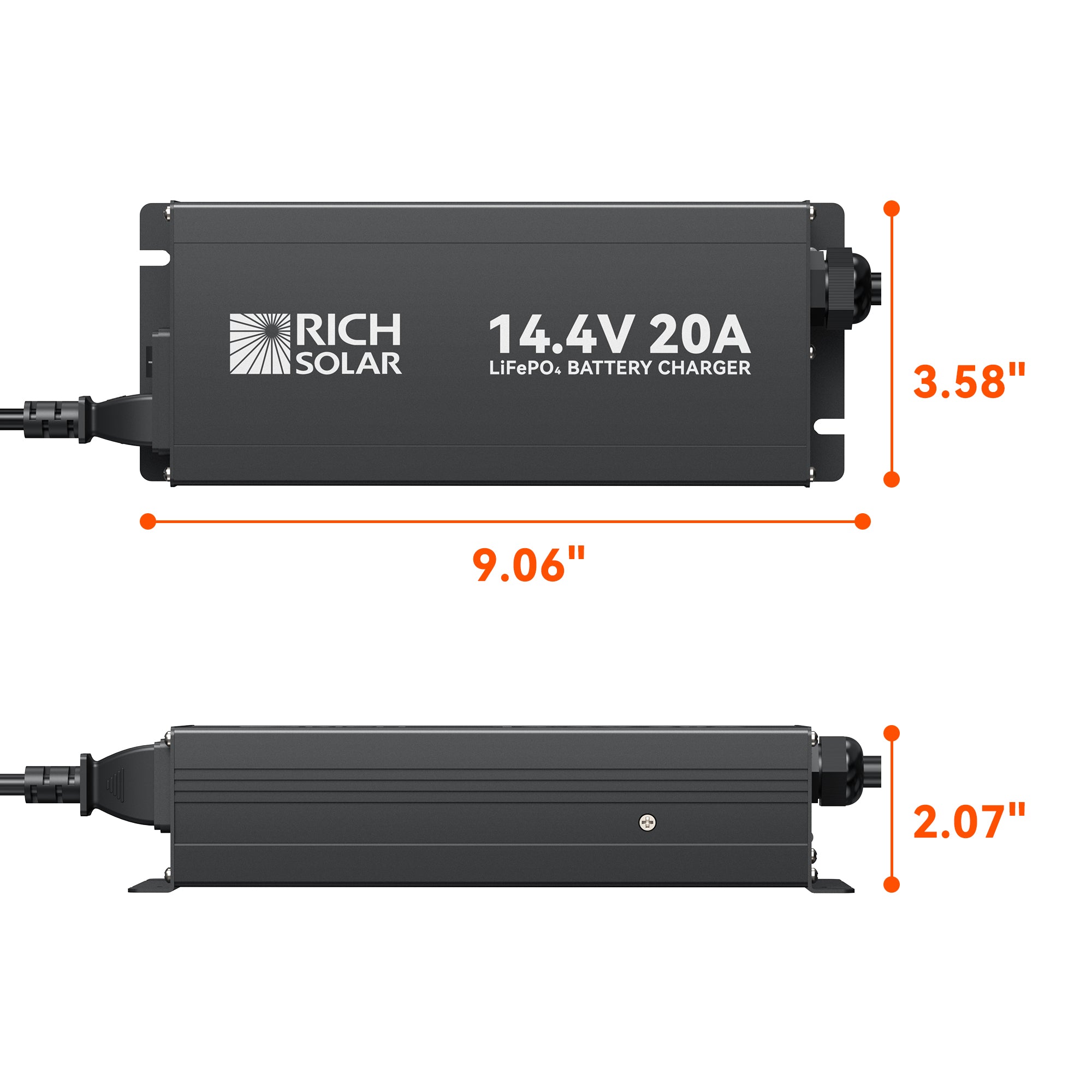 12V(14.6V) 20A | 100-240VAC | 12V LiFePO4 Battery Charger