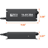 12V(14.6V) 20A | 100-240VAC | 12V LiFePO4 Battery Charger