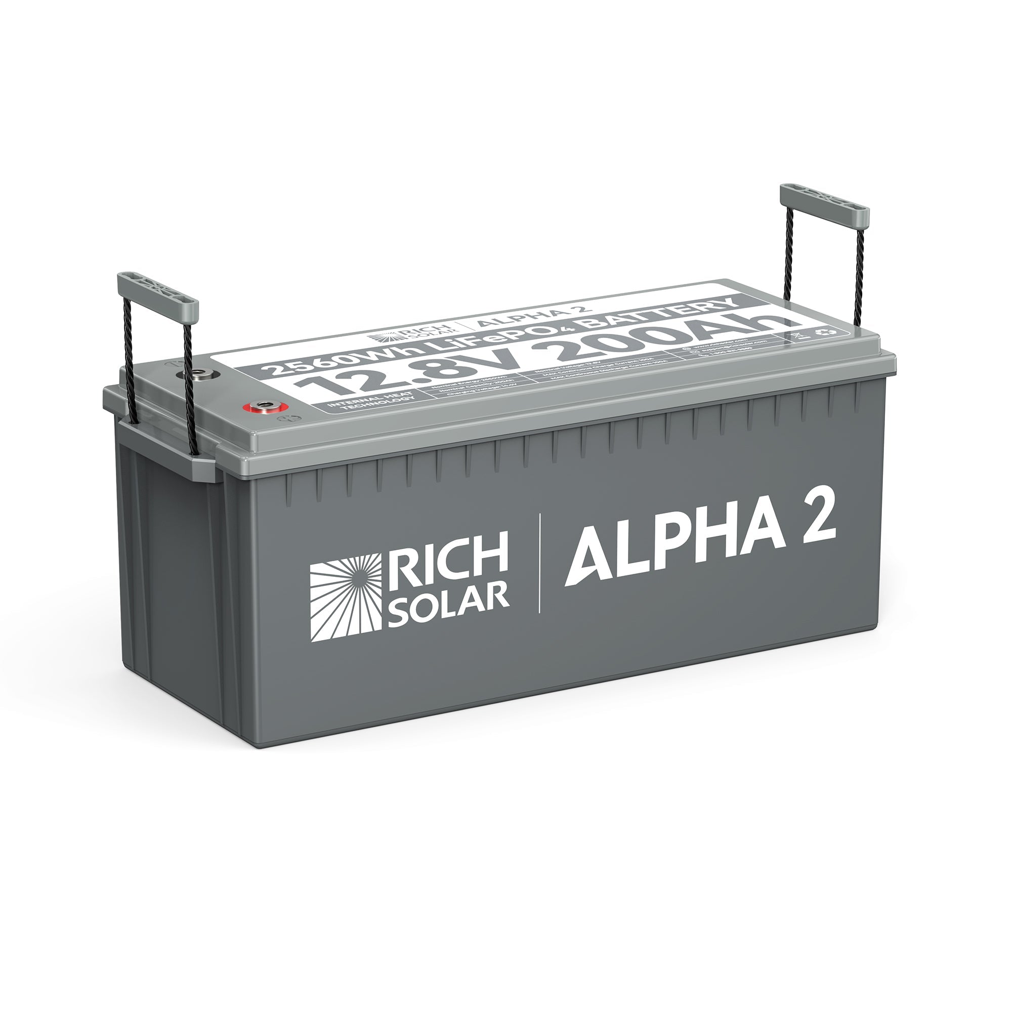 ALPHA 2 | 12V 200Ah LiFePO4 Battery | Powerful 12V Lithium Battery for RVs, Trailers, Vans, Boats, Off-Grid | 5,000 Lifetime Cycles | Bluetooth and Internal Heat Technology