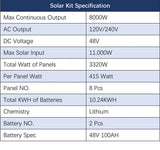 5400W Complete Off-Grid Solar Kit