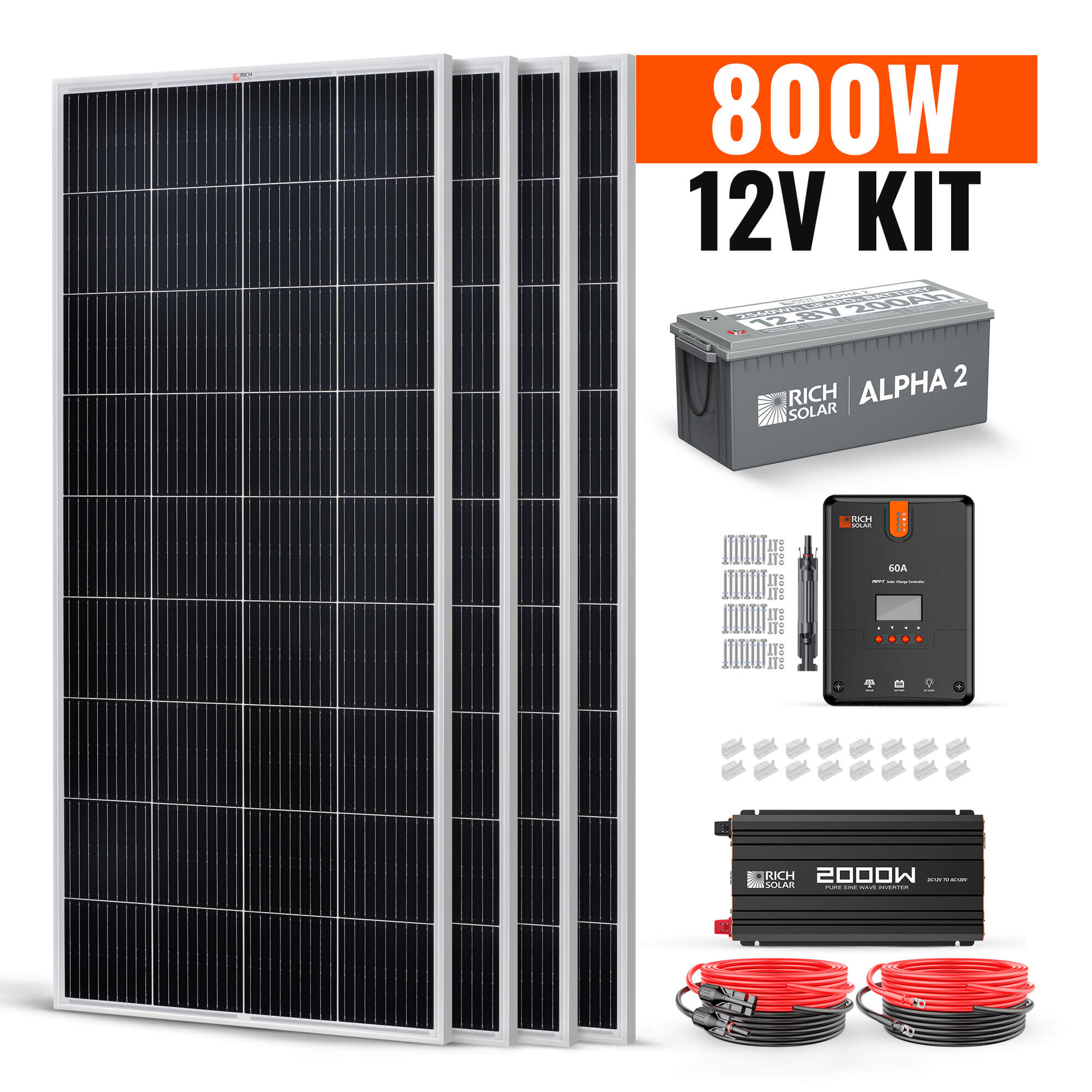 800W Complete Solar Kit
