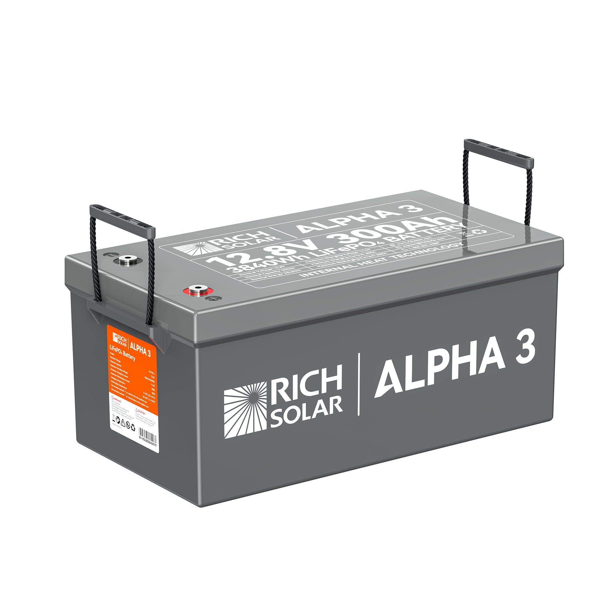 ALPHA 3 | 12V 300Ah LiFePO4 Battery | 12V Lithium Battery for RVs, Cabins, Off-Grid | 5,000 Lifetime Cycles | Internal Heat Techlogy | Bluetooth