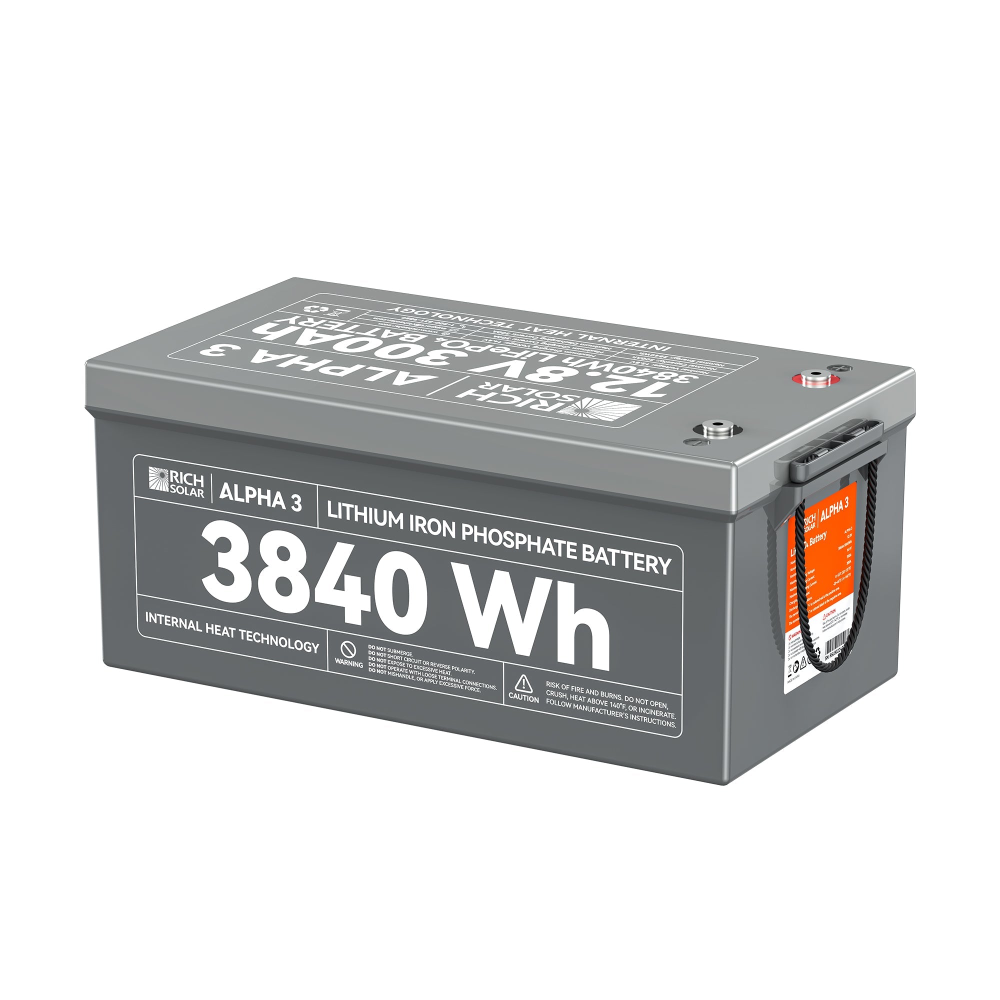 ALPHA 3 | 12V 300Ah LiFePO4 Battery | 12V Lithium Battery for RVs, Cabins, Off-Grid | 5,000 Lifetime Cycles | Internal Heat Techlogy | Bluetooth