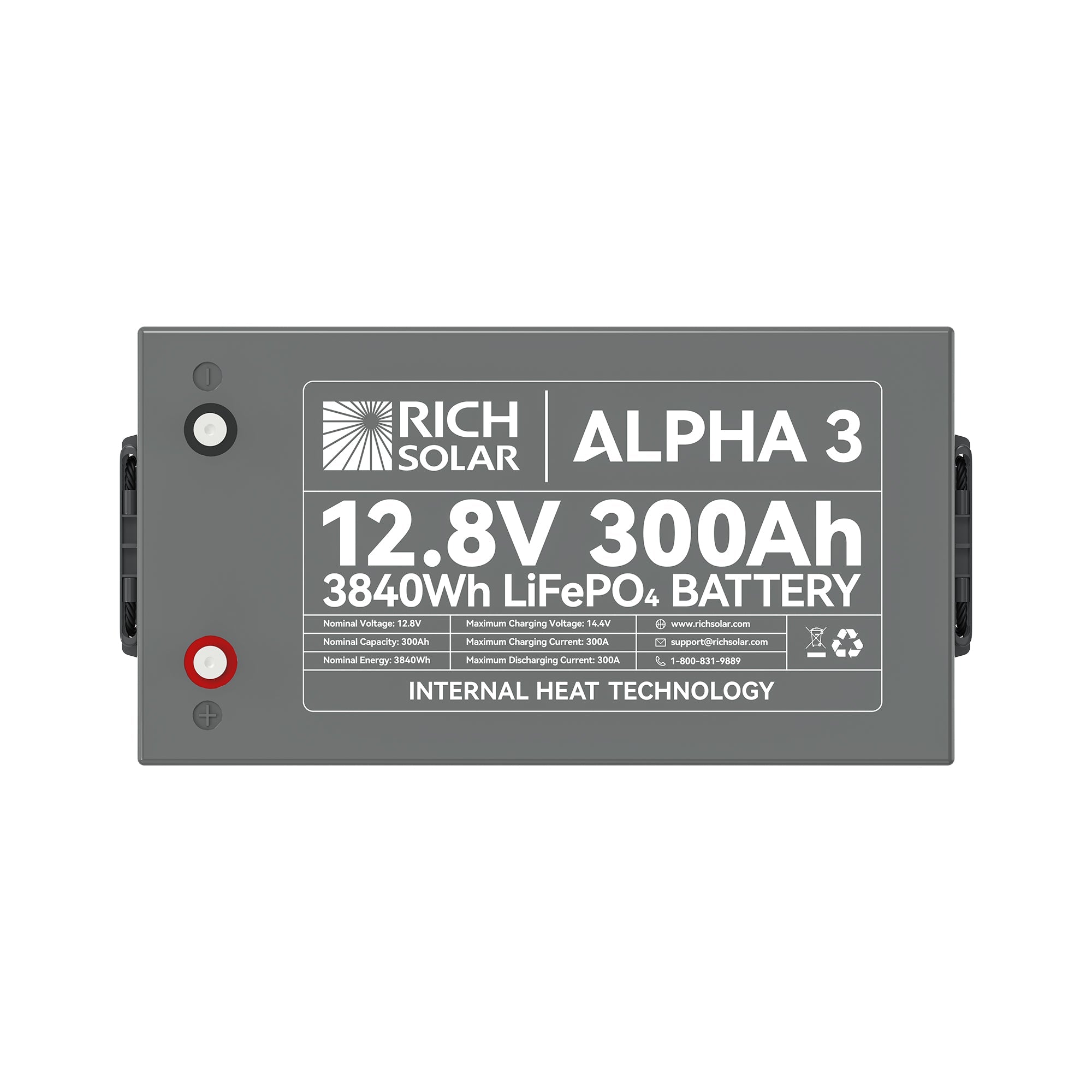 ALPHA 3 | 12V 300Ah LiFePO4 Battery | 12V Lithium Battery for RVs, Cabins, Off-Grid | 5,000 Lifetime Cycles | Internal Heat Techlogy | Bluetooth