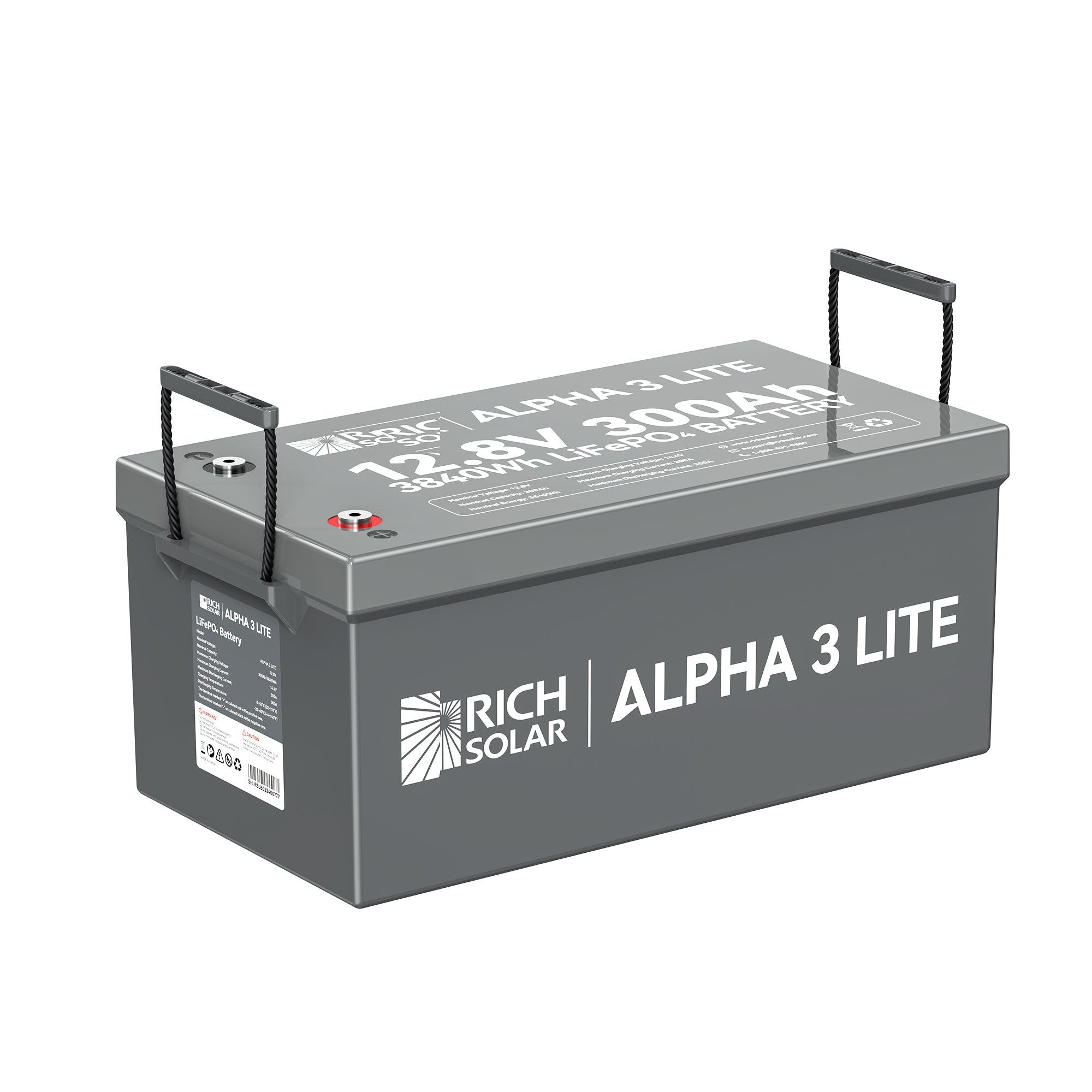 ALPHA 3 LITE | 12V 300Ah LiFePO4 Battery |12V Lithium Battery for RVs, Cabins, Off-Grid | 4,000 Lifetime Cycles
