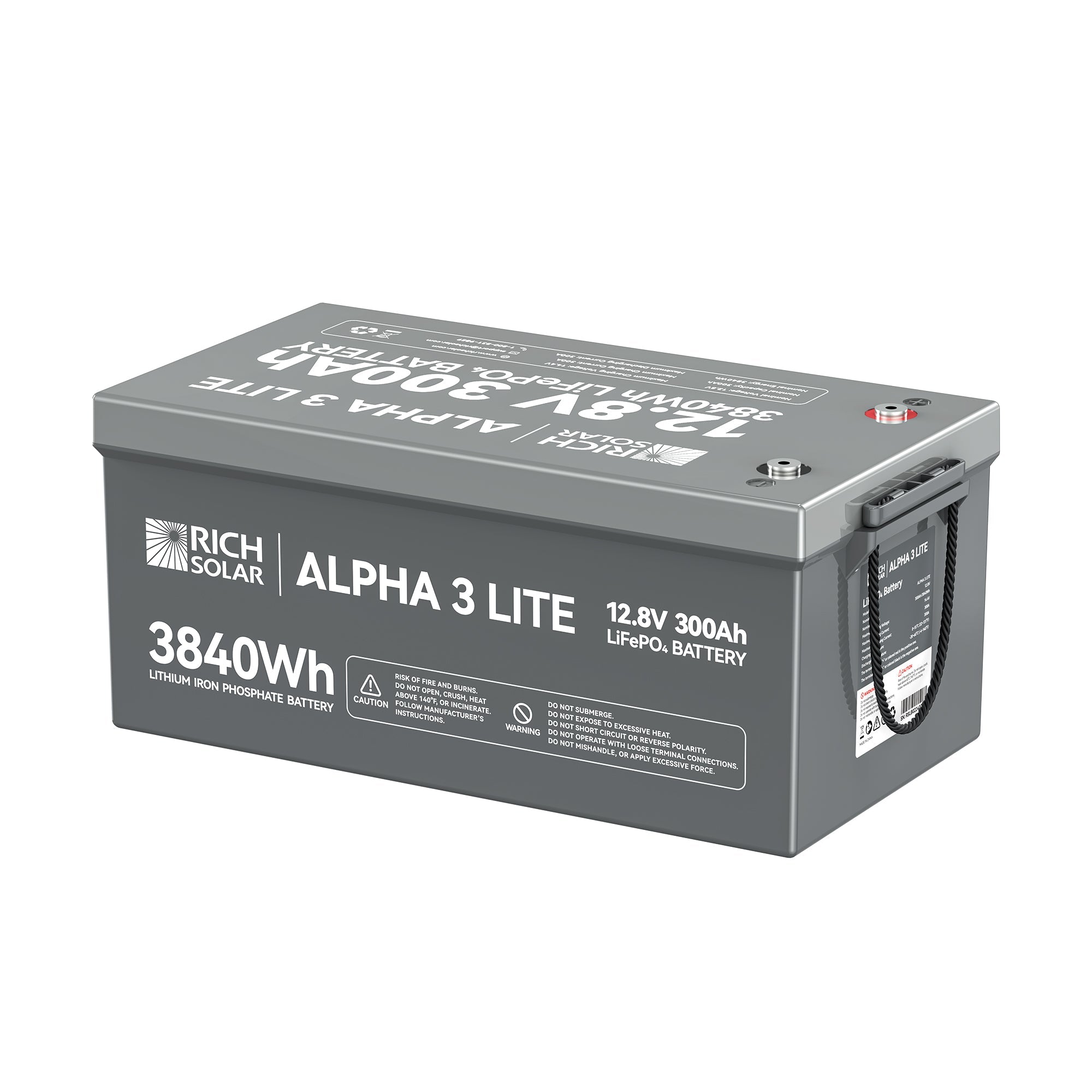 ALPHA 3 LITE | 12V 300Ah LiFePO4 Battery |12V Lithium Battery for RVs, Cabins, Off-Grid | 4,000 Lifetime Cycles