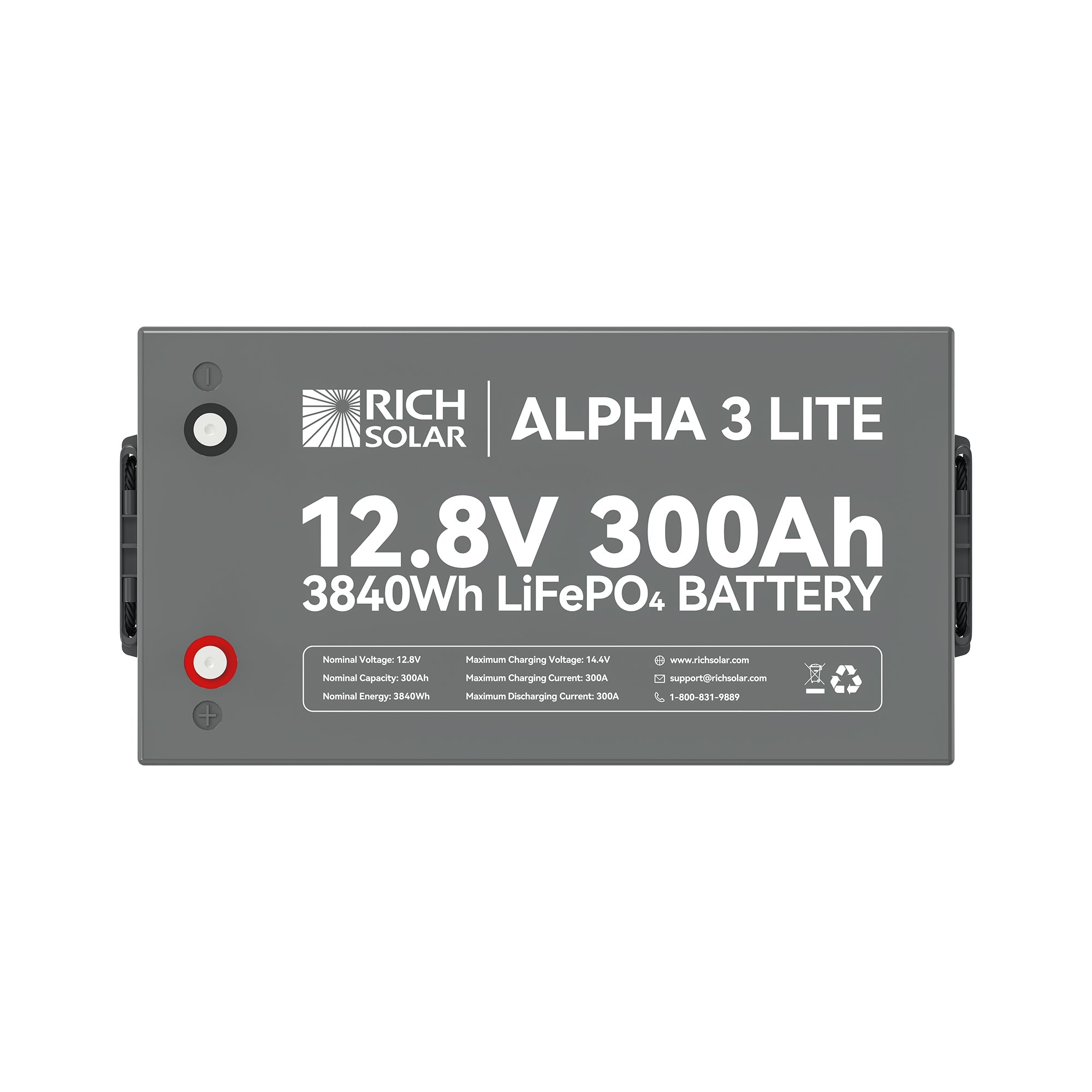 ALPHA 3 LITE | 12V 300Ah LiFePO4 Battery |12V Lithium Battery for RVs, Cabins, Off-Grid | 4,000 Lifetime Cycles