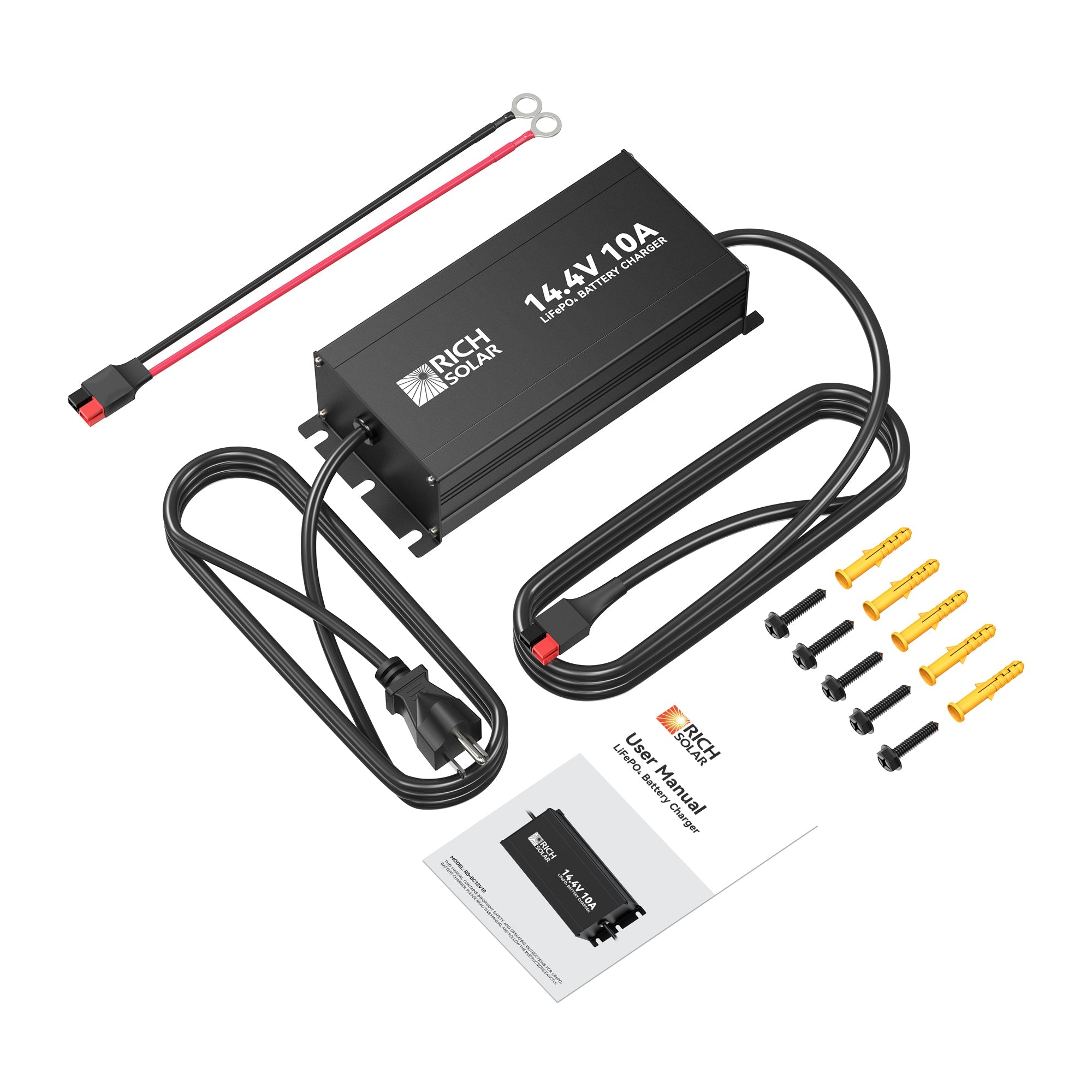 12V(14.6V) 10A | 100-240VAC | 12V LiFePO4 Battery Charger