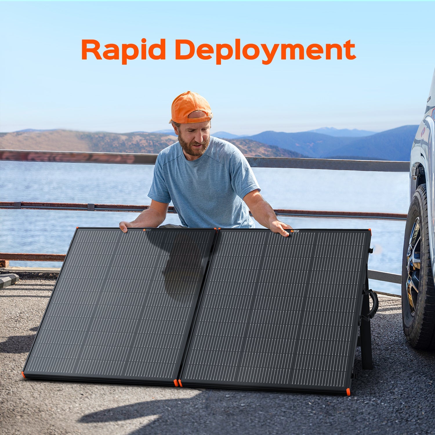 MEGA 200 Portable Briefcase Solar Panel | 200 Watt Portable Solar Panel | Powerful 12V Portable Solar Panel for Generators, Power Stations, Campers | High Efficiency