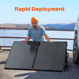 MEGA 200 Portable Briefcase Solar Panel | 200 Watt Portable Solar Panel | Powerful 12V Portable Solar Panel for Generators, Power Stations, Campers | High Efficiency