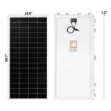 MEGA 200 MAX | 200 Watt 24 Volt Solar Panel | Premium 24V Off-Grid Solar Panel for RVs, Trailers, Cabins | 25-Year Output Warranty | UL Certified