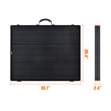 MEGA 200 Portable Briefcase Charging Kit | 200 Watt Portable Solar Panel | Premium 12V Portable Solar Panel for Generators, Vans, Campers | High Efficiency