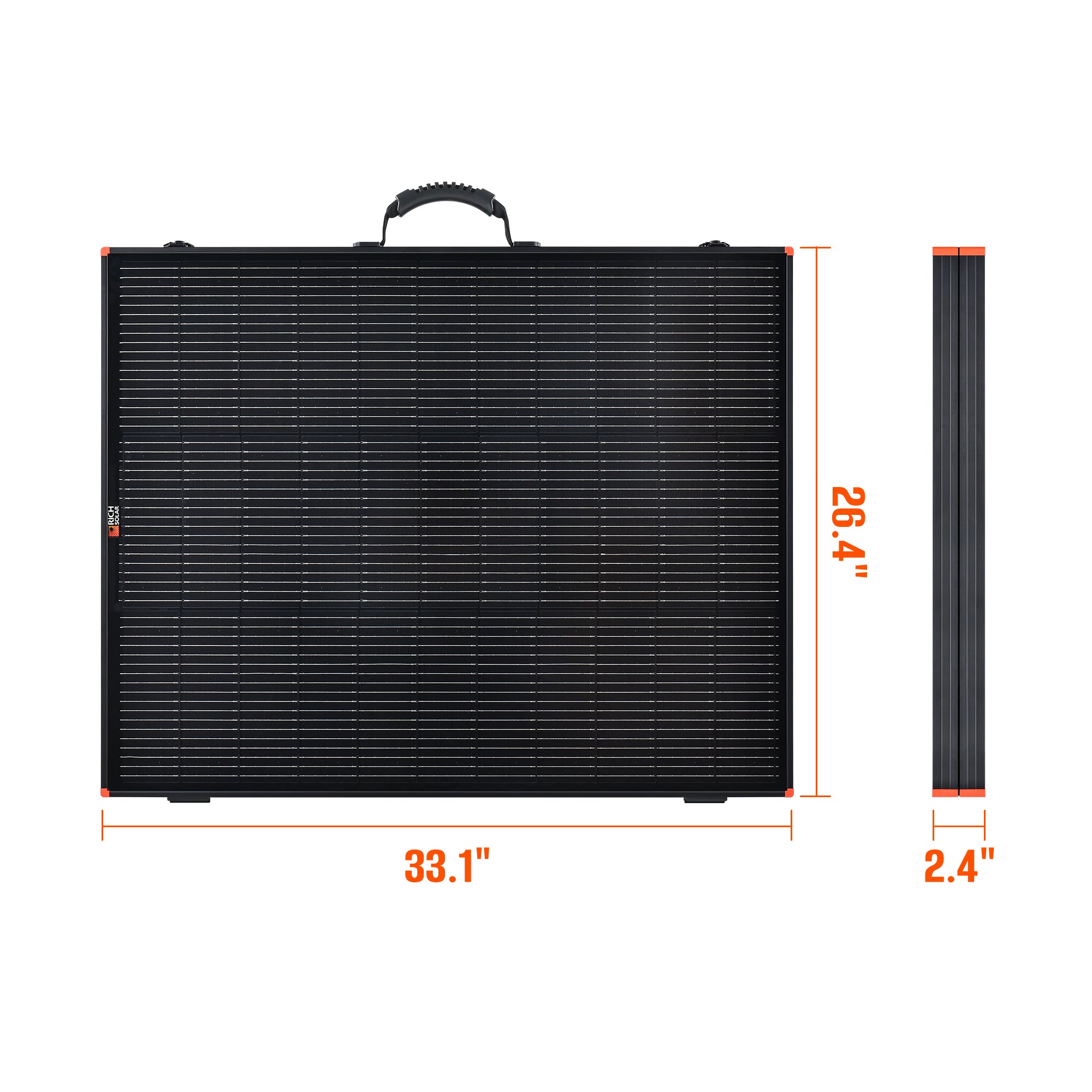 MEGA 200 Portable Briefcase Solar Panel | 200 Watt Portable Solar Panel | Powerful 12V Portable Solar Panel for Generators, Power Stations, Campers | High Efficiency