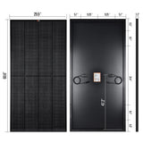 MEGA 250 PRO | 250 Watt 24 Volt Solar Panel | Premium 24V Off-Grid Solar Panel for Campers, Tiny Homes, Cabins | 25-Year Output Warranty | UL Certified