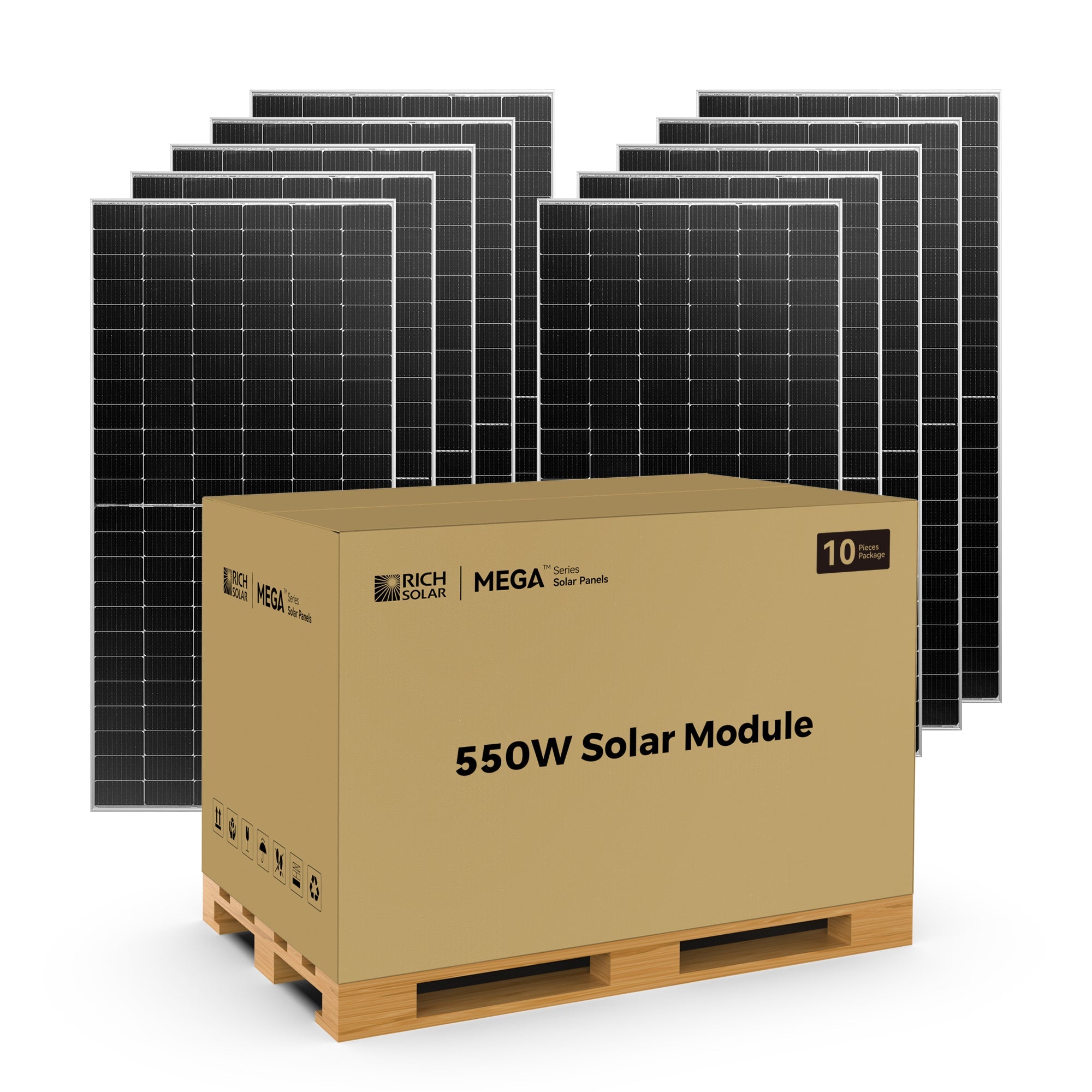 MEGA 550 | 550 Watt Bifacial Solar Panel | Premium Grid-tie or Off-grid Solar Panel for Residential, Commercial, Agriculture | 25-Year Output Warranty | UL Certified