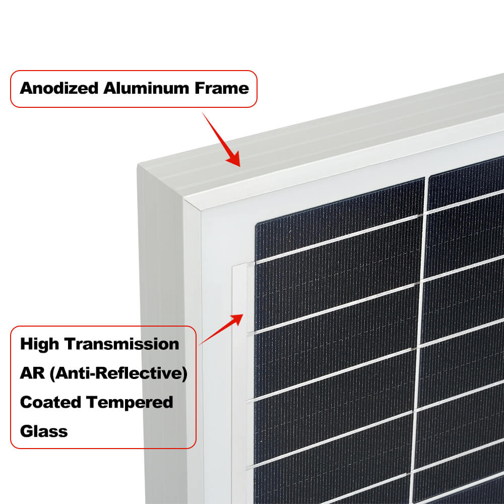 MEGA 200 MAX | 200 Watt 24 Volt Solar Panel | Premium 24V Off-Grid Solar Panel for RVs, Trailers, Cabins | 25-Year Output Warranty | UL Certified