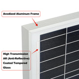 MEGA 200 MAX | 200 Watt 24 Volt Solar Panel | Premium 24V Off-Grid Solar Panel for RVs, Trailers, Cabins | 25-Year Output Warranty | UL Certified