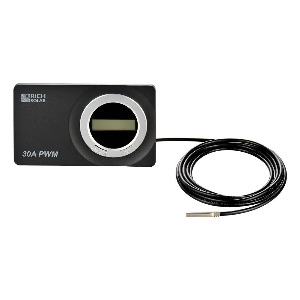 30 Amp Flush Mount PWM Solar Charge Controller | 30A 12V/24V PWM Controller for RVs, Trailers, Campers, Vans, Boats, Off-Grid | Top Rated