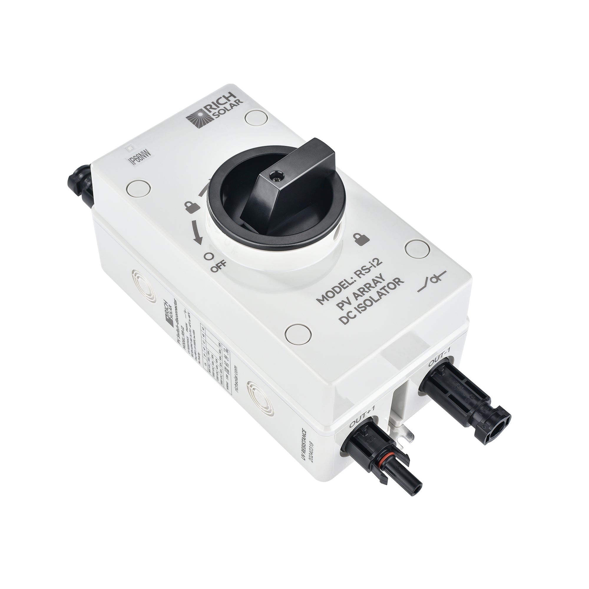 Solar PV DC Quick Disconnect Switch | Solar Array DC Quick Disconnect Switch | 1500 Volt 32 Amp | 2 Pole 1 String | Easy to Install