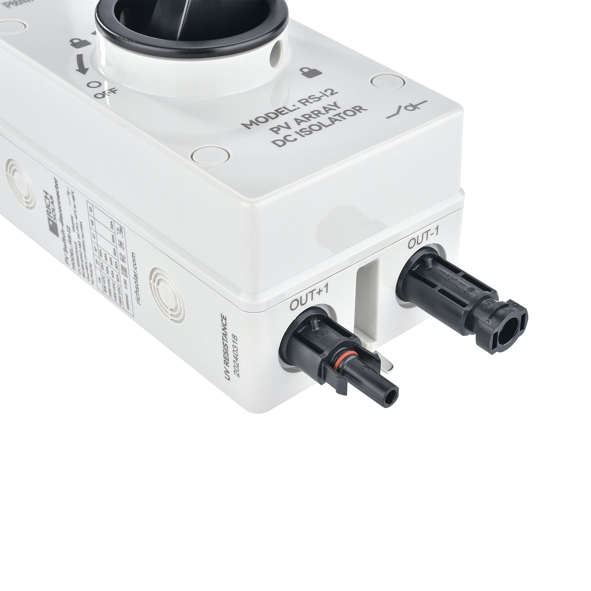 Solar PV DC Quick Disconnect Switch | Solar Array DC Quick Disconnect Switch | 1500 Volt 32 Amp | 2 Pole 1 String | Easy to Install