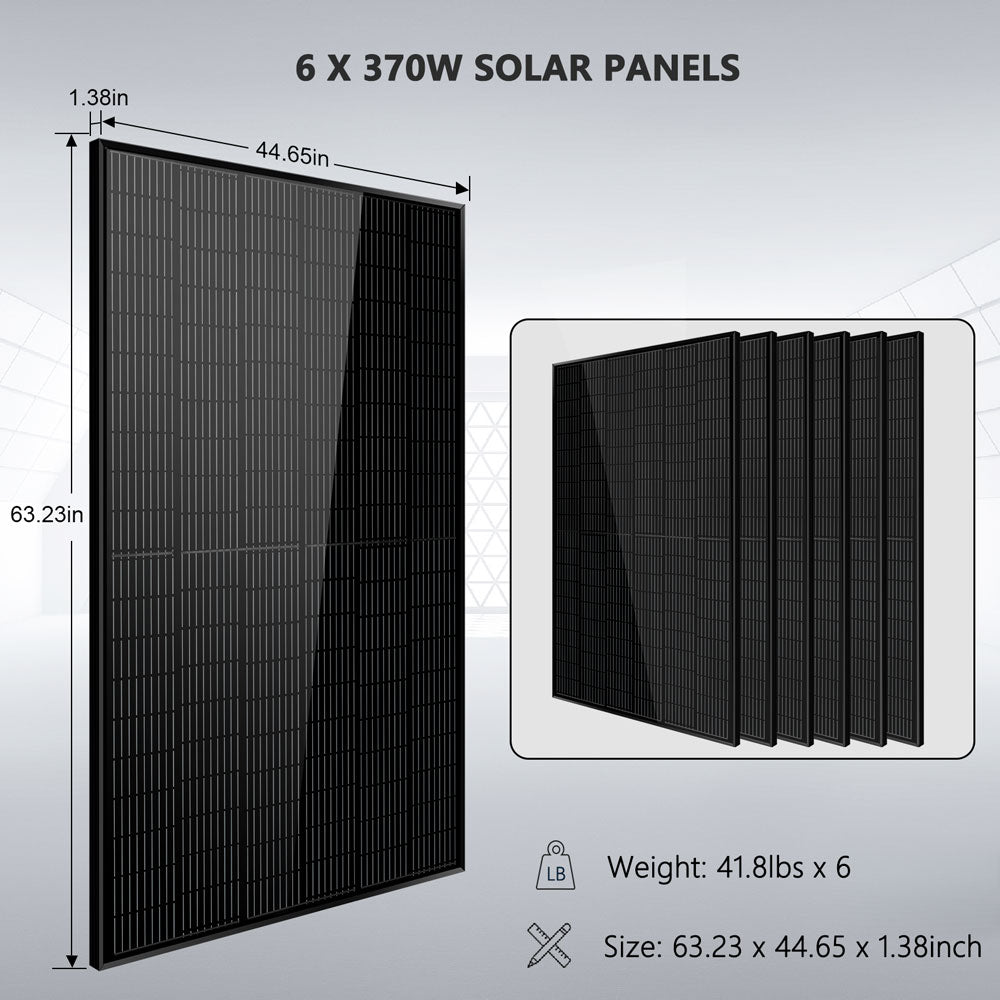 2220W Off-Grid Solar Kit | 10kWh battery